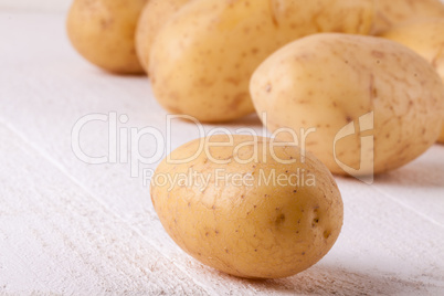 Farm fresh washed whole potatoes