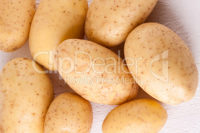 Farm fresh washed whole potatoes