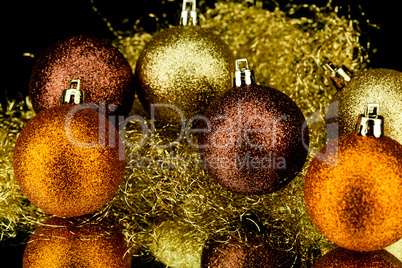 christmas decoration in orange on black