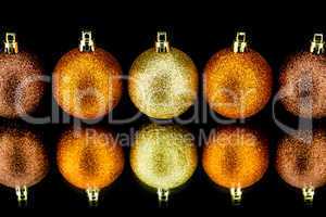 christmas decoration in orange on black