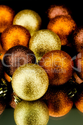 christmas decoration in orange on black