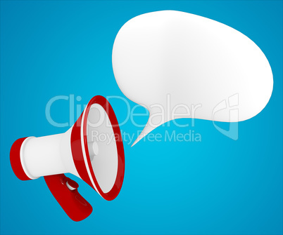 Megaphone with a speech bubble