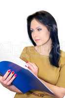 Business woman reading documents