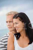 Loving couple enjoy a quiet tender moment