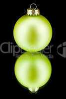 christmas decoration bauble in lime