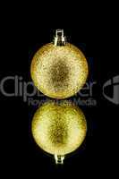 christmas decoration bauble in gold