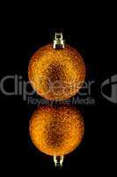 christmas decoration in orange on black