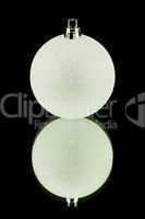 christmas decoration bauble in white