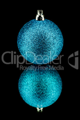 christmas decoration in blue on black