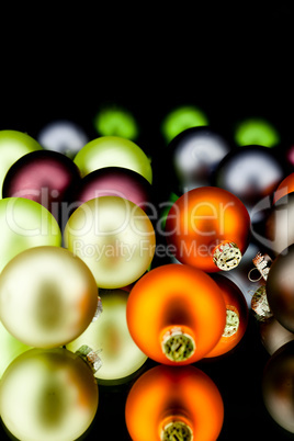 christmas decoration in mixed colours