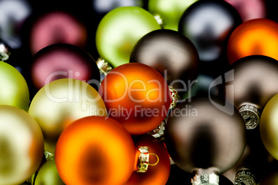 christmas decoration in mixed colours