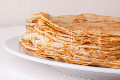 Delicious Pancakes on Plate Served