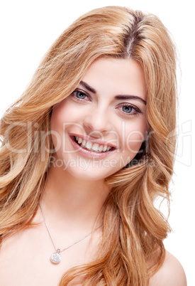 attractive beautiful blond woman portrait