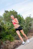 young athletic woman runner jogger outdoor