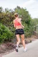 young athletic woman runner jogger outdoor