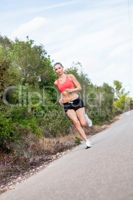 young athletic woman runner jogger outdoor