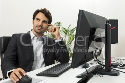 Stylish businessman chatting on the phone