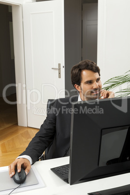 Stylish businessman chatting on the phone