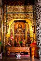 Interior of an ornate Asian temple