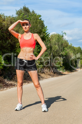 young athletic woman runner jogger outdoor