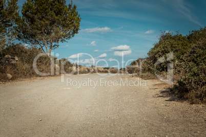 empty road in sunlight blue sky destination