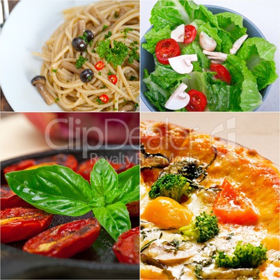 healthy Vegetarian vegan food collage