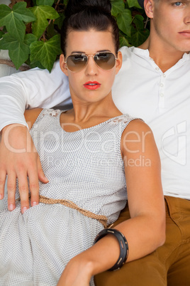 Elegant trendy young couple