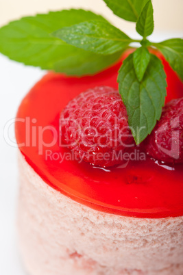 fresh raspberry cake mousse dessert