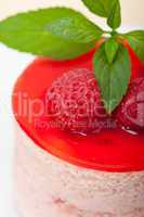 fresh raspberry cake mousse dessert