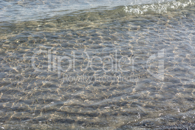 Clear transparent water background with ripples