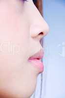 woman profil with small nose an sensual lips
