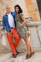 Young attractive couple in summer fashion