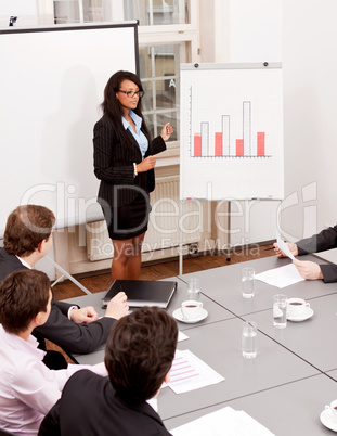 business meeting presentation flipchart