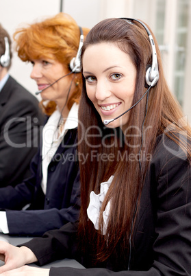 callcenter service communication in office