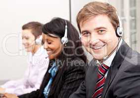 callcenter service communication in office