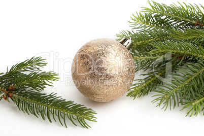 traditional christmas decoration isolated on white background