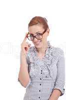 young succssesful woman with glasses natural look