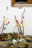 colorful easter eggs decoration outdoor