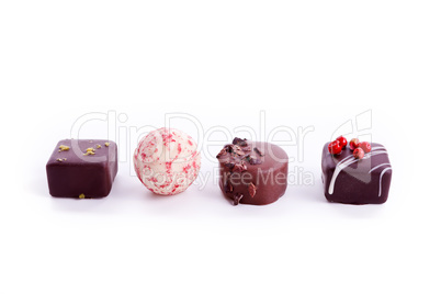 delisious sweet praline collection mixed isolated