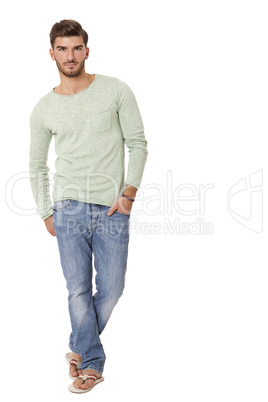 Handsome confident relaxed young man