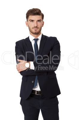 Stylish successful young businessman