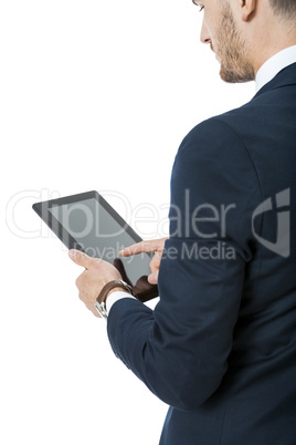 Businessman using a tablet computer