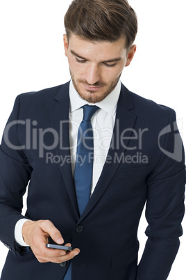 Stylish businessman chatting on his mobile