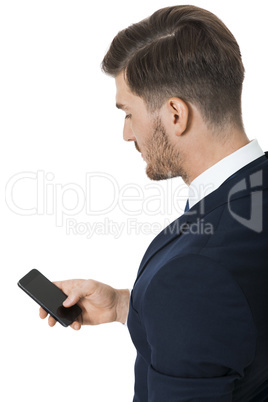 Stylish businessman chatting on his mobile
