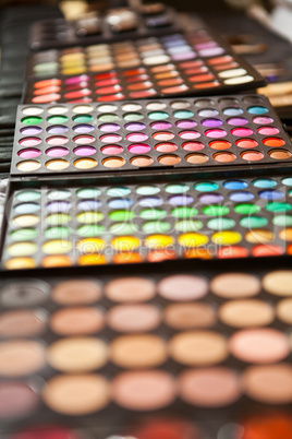 make up palette colorfull closeup