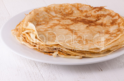 Delicious Pancakes on Plate Served