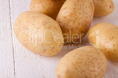 Farm fresh washed whole potatoes