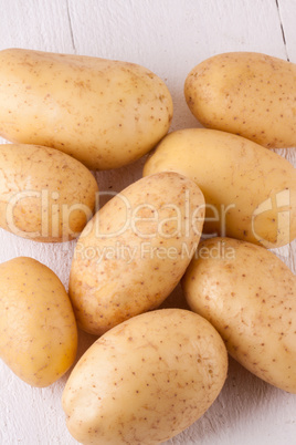 Farm fresh washed whole potatoes