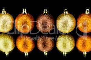 christmas decoration in orange on black