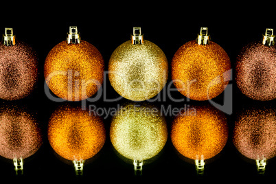 christmas decoration in orange on black